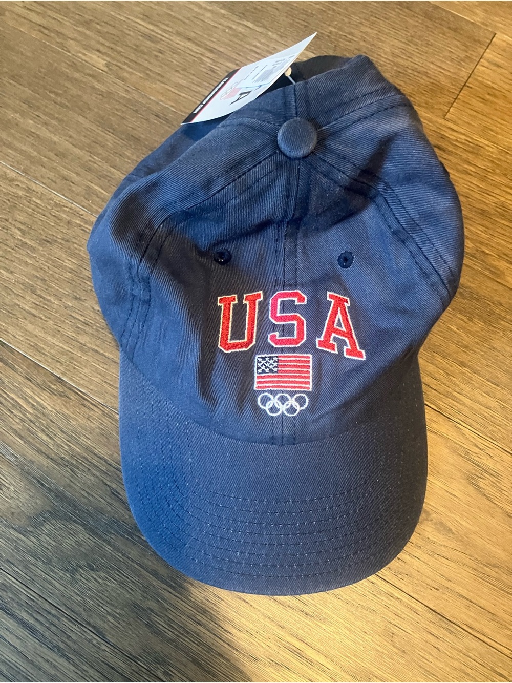 NWT GAP Olympics Navy Baseball Cap with Red USA Embroidery